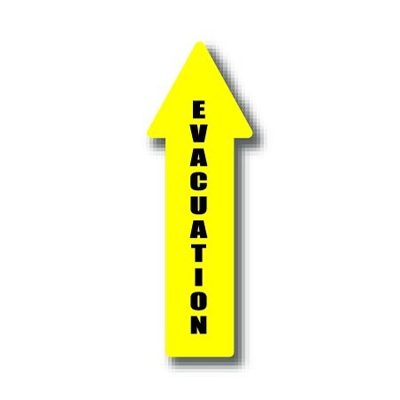 Ergomat 24in x 8in ARROW SIGNS - Evacuation DSV-SIGN 192 #0448UP -UEN